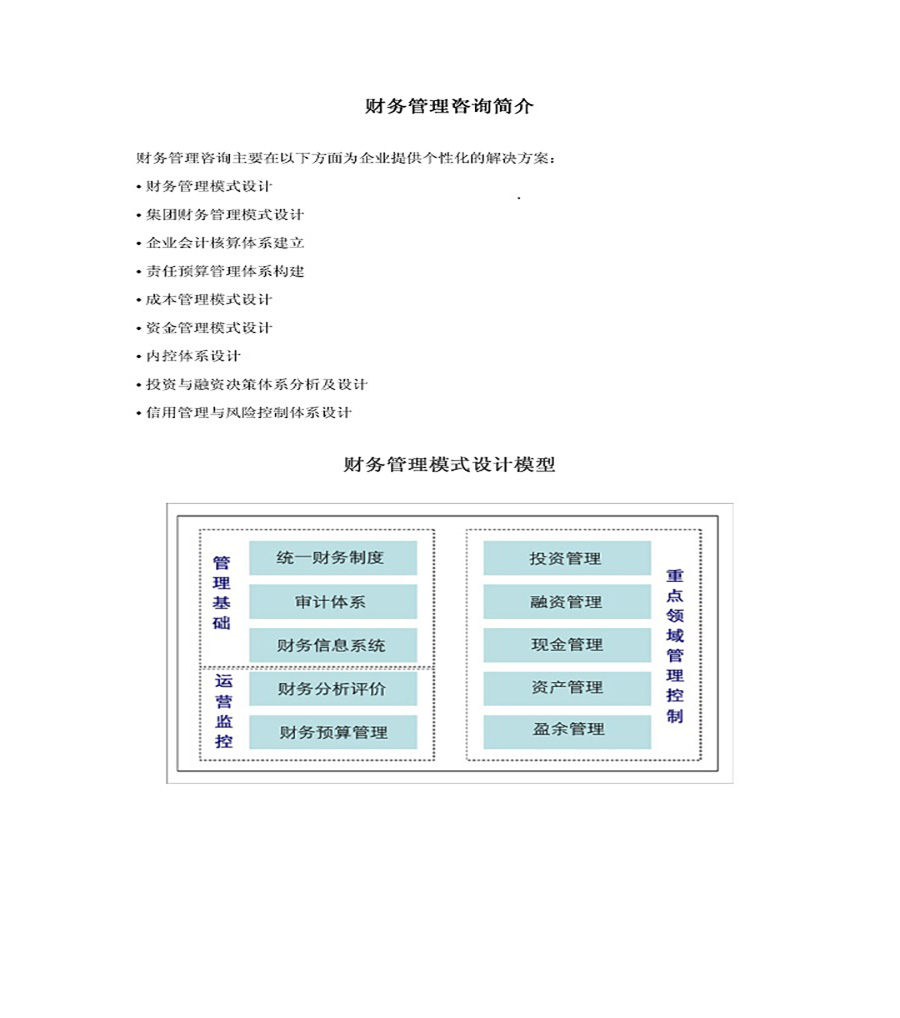 財(cái)務(wù)管理咨詢流程